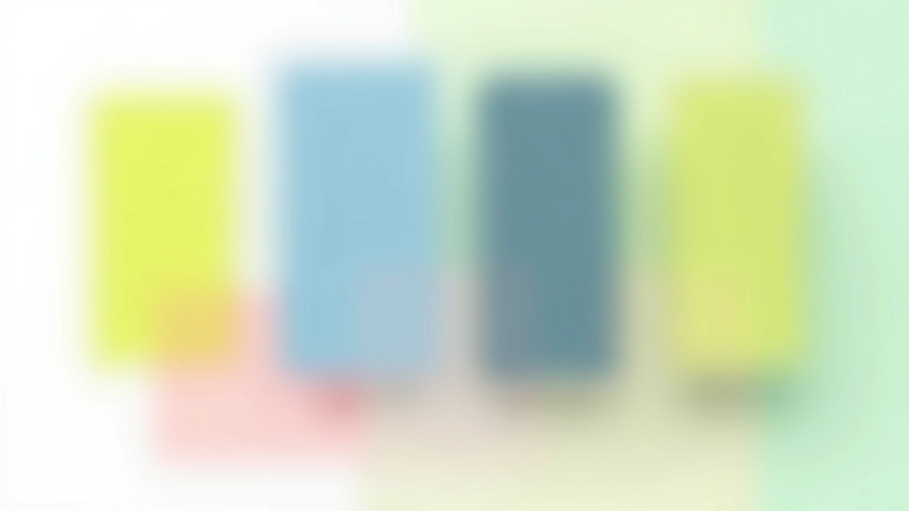Exemplo de paleta de cores vibrantes com verde-limão, azul profundo e rosa coral em composição visual para motion design