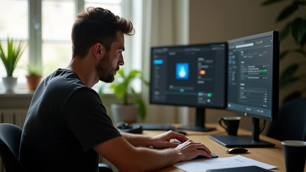 Pessoa ajustando configurações de exportação em software de edição de vídeo com presets de diferentes plataformas visíveis