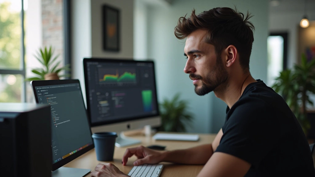 Designer criando animações em software profissional com referências visuais ao lado